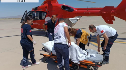 Şırnak'ta hastanın imdadına ambulans helikopter yetişti
