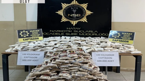 Hatay'da 600 bin adet captagon hap ele geçirildi
