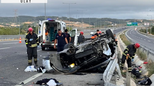 Kuzey Marmara Otoyolu'nda feci kaza: Anne öldü, eşi ve çocukları yaralandı