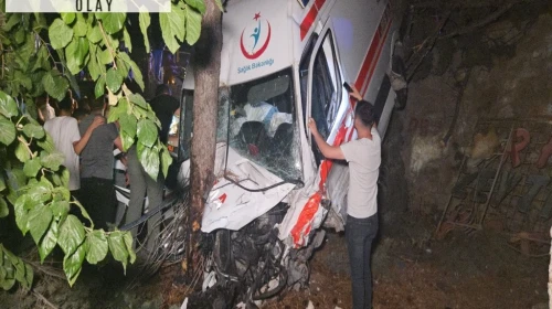 Hasta nakil ambulansı ile çarpışan kamyonetin şoförü gözaltında
