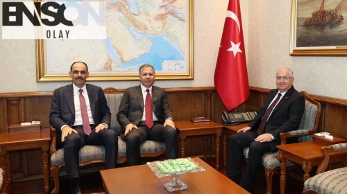 Güler, Yerlikaya ve Kalın bir araya geldi