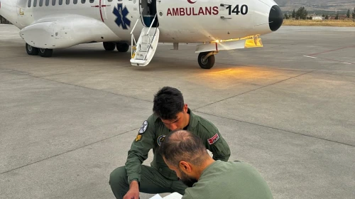 Hava Kuvvetleri ambulans uçağı ile Malatya'ya 'karaciğer grefti' ulaştırıldı