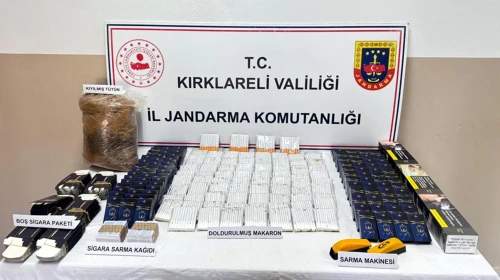 Kırklareli'de kaçak tütün ürünleri ele geçirildi