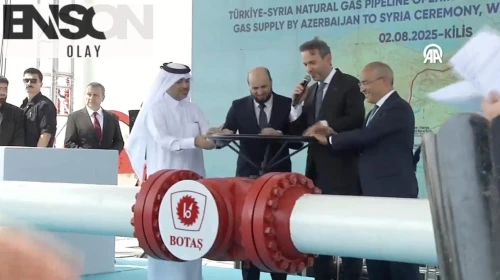 Türkiye'den Suriye'ye doğal gaz akışı başladı