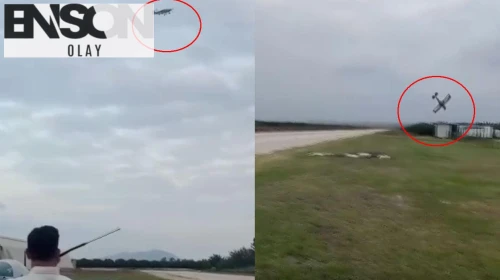 Adana'da düşen uçağın kaza anı kamerada
