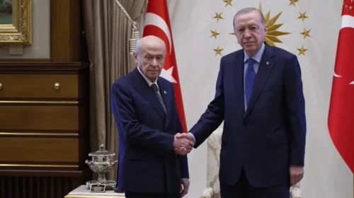 Cumhurbaşkanı Erdoğan ve MHP Genel Başkanı Bahçeli, Beştepe'de bir araya geldi