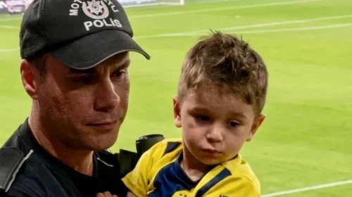 Gençlerbirliği-Fenerbahçe maçında forması çıkartılan çocuğu taşıyan polis anlattı