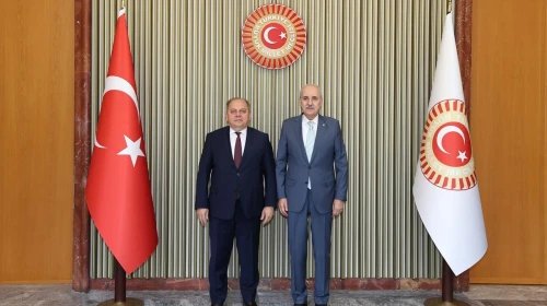 TBMM Başkanı Kurtulmuş, Kerkez'i Meclis'te ağırladı