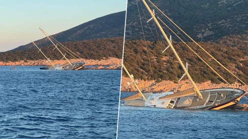Gece yarısı kayalıklara çarpan dev gulet sulara gömüldü: Bodrum Karaada açıklarında can pazarı