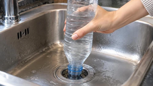 Lavabonuz yavaş mı boşalıyor" Plastik bir şişe yardımcı olabilir