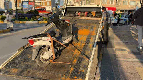 Plakasız motosikletle trafiğe çıktı : Aksaray'da sürücüye 46 bin lira ceza