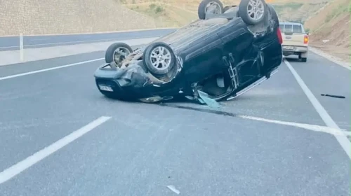 Adıyaman'da otomobilin takla atması sonucu 2 kişi yaralandı