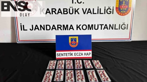 Karabük'te düzenlenen uyuşturucu operasyonunda 171 sentetik hap ele geçirildi
