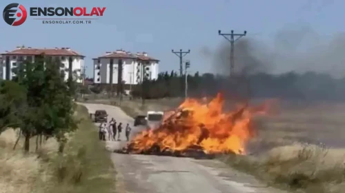 Lüleburgaz’da hareketli dakikalar: Seyir halindeki römork alev topuna döndü!
