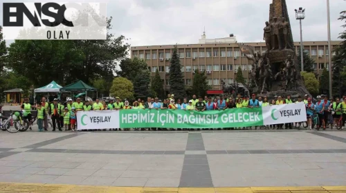Uşak'ta 13. geleneksel Yeşilay bisiklet turu düzenlendi