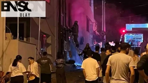 İzmir'deki otel yangınında patlama sesi paniğe neden oldu