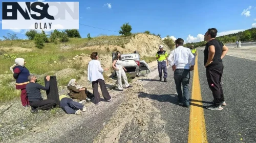 Elazığ-Keban yolunda korku dolu anlar: Kontrolden çıkan araç takla attı