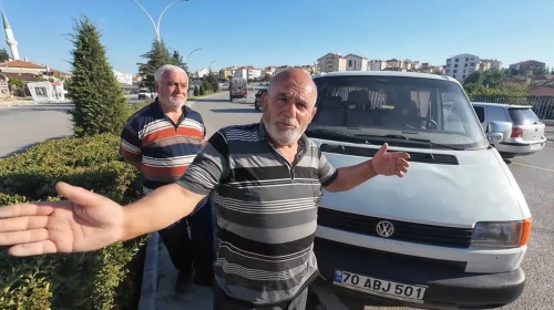 Karaman'da 81 yaşındaki sürücü kazayı yara almadan atlattı