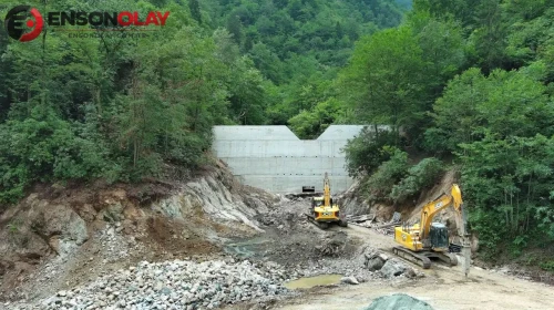 Of’ta taşkın tehlikesine kalıcı çözüm için çalışmalar sürüyor