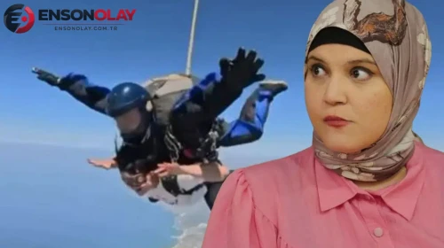 Feyza Civelek, Kızılcık Şerbeti'nin Nilay'ı ile sınırlarını zorlayarak 4 bin metreden atladı!