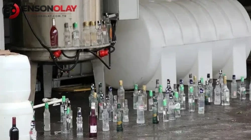 Antalya'da otel deposundan binlerce litre sahte içki çıktı