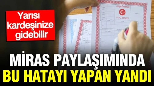 Miras Paylaşımında Sıkça Yapılan Hata: Evinizin Yarısı Kardeşinize Kalabilir!