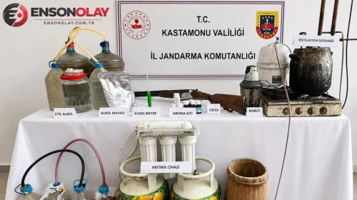 Kastamonu'da kaçak içki operasyonu : Şüpheli gözaltına alındı