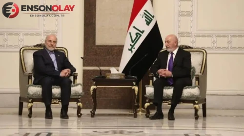 İran Meclis Başkanı Kalibaf, Irak Cumhurbaşkanı Amedi ile görüştü