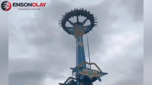 Çin'de lunapark treni havada arızalandı: Yolcular baş aşağı mahsur kaldı