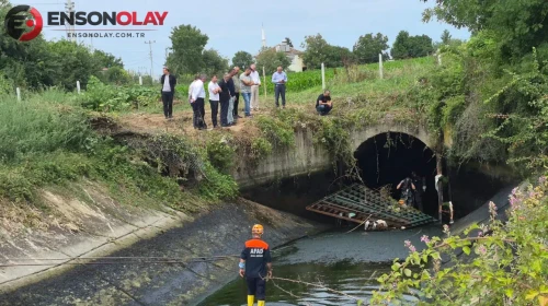 Otomobil sulama kanalına uçtu : Bir kişi yaralandı, bir kişi kayboldu