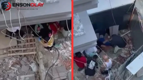 Küçükçekmece'de inşaatta korkutan kaza : Üst kattan düşen işçi ağır yaralandı