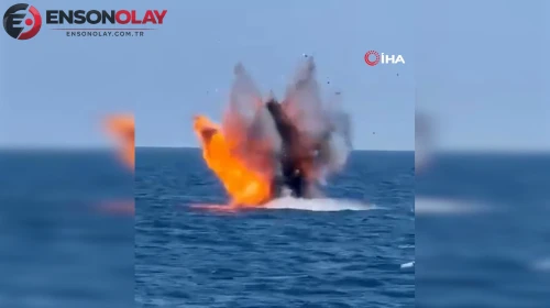 Romanya açıklarında tehlikeli anlar! Karadeniz'de sürüklenen patlayıcı yüklü 2 İHA böyle imha edildi