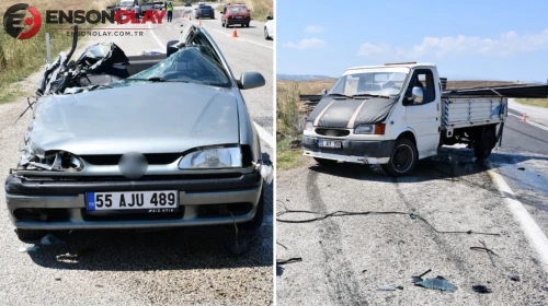Samsun'da Otomobil ile Kamyonet Kaza Yaptı: 2 Kişi Ağır Yaralı, 6 Yaralı Var