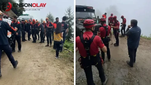 Rize'de 2 gündür aranan 86 yaşındaki adamdan 600 metrelik uçurumda bulundu