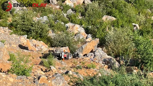 Alanya'da motosiklet uçuruma yuvarlandı : sürücü hayatını kaybetti, 1 kişi yaralandı