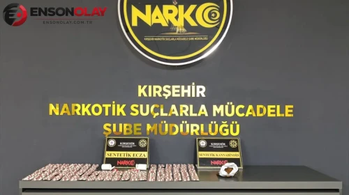 Kırşehir'de gerçekleştirilen operasyonda neredeyse bin adet sentetik hap ele geçirildi