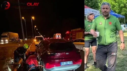 Balıkesir'de iki otomobilin çarptığı bisikletli öğretmen Serkan Kadıoğlu hayatını kaybetti