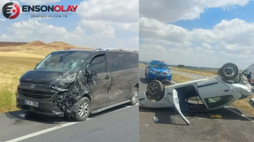 Yozgat'ta panelvan ile otomobilin karıştığı kaza 5 kişinin yaralanmasına sebep oldu