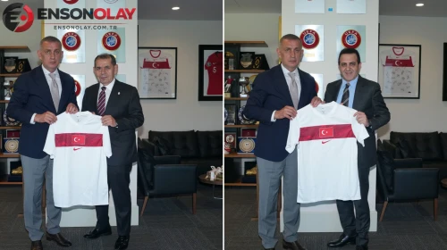 Galatasaray Başkanı Dursun Özbek ve Abdullah Kavukcu'dan TFF'ye ziyaret