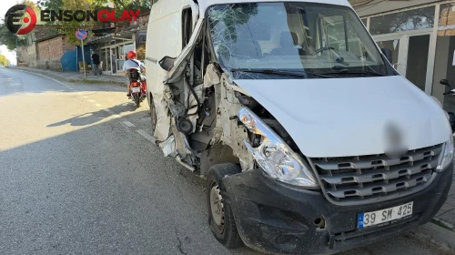 Edirne'de park halindeki araca çarpıp kaçan çekici kamerada