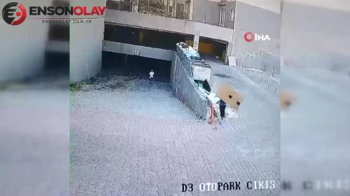 Esenyurt'taki otopark yangının öncesine ait görüntüler ortaya çıktı