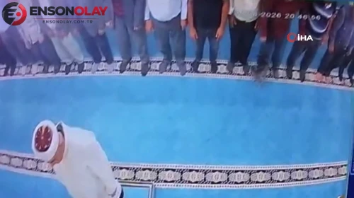 Camide kediyi tekmeleyen şahıs gözaltına alındı