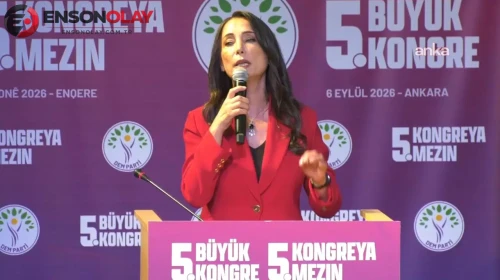 DEM Parti 5. Olağan Kongresi... Tülay Hatimoğulları'ndan Öcalan, Demirtaş ve Yüksekdağ'a selam