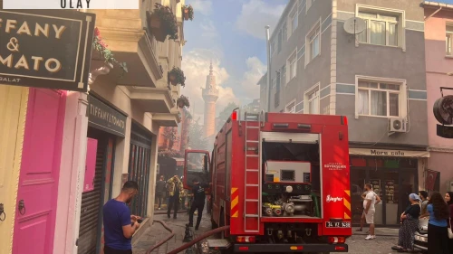 Odunlukta çıkan yangın hamama sıçradı