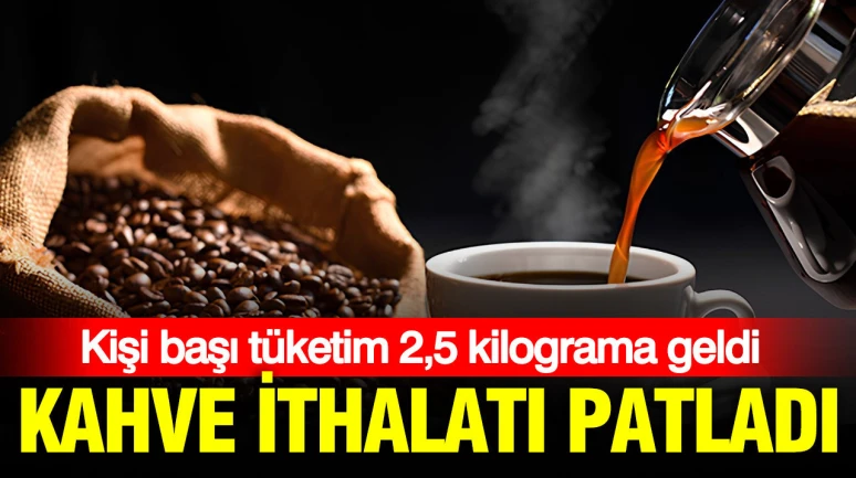 Kahve ithalatı hızla artıyor: Türkiye'de kişi başı yıllık tüketim 2,5 kilograma çıktı