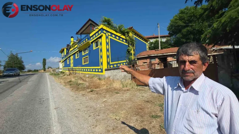 Fenerbahçe tutkunu bir vatandaş, renkli bir karar alarak evini sarı-lacivert renklere boyattı