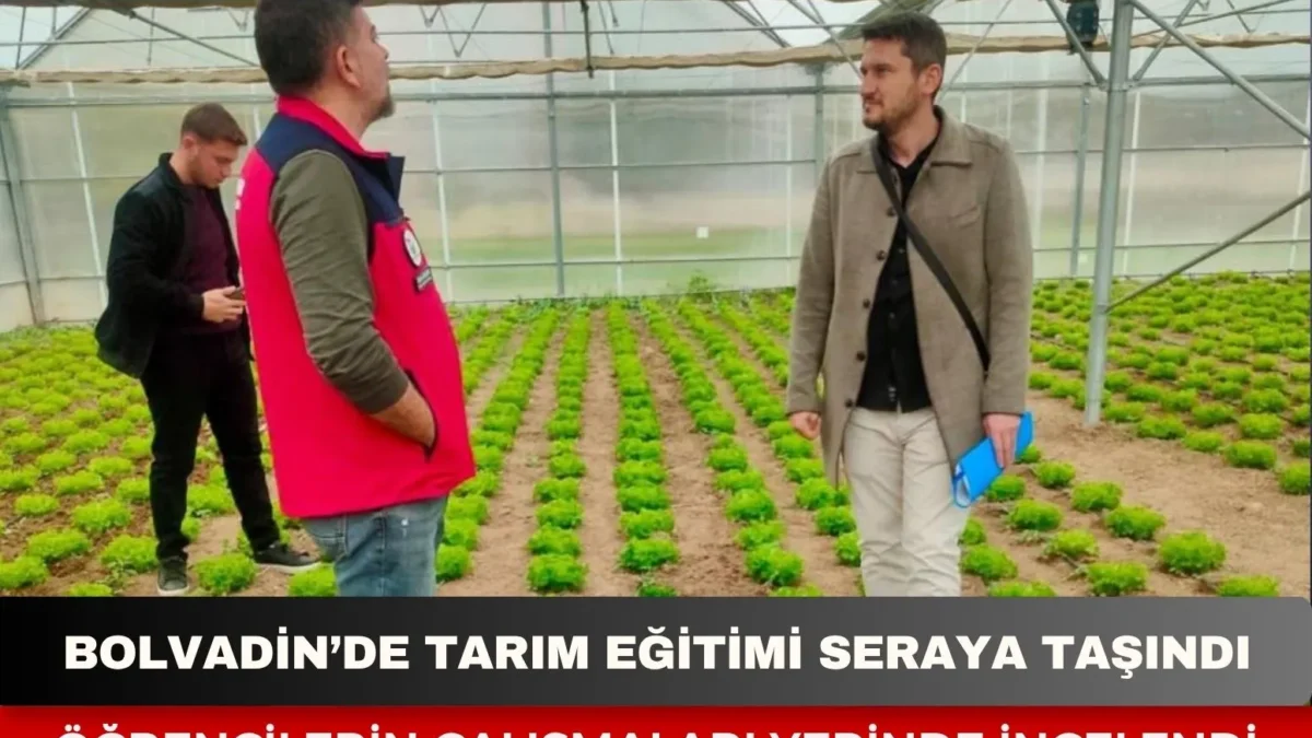 Bolvadin’de tarım eğitimi seraya taşındı: Öğrencilerin çalışmaları yerinde incelendi