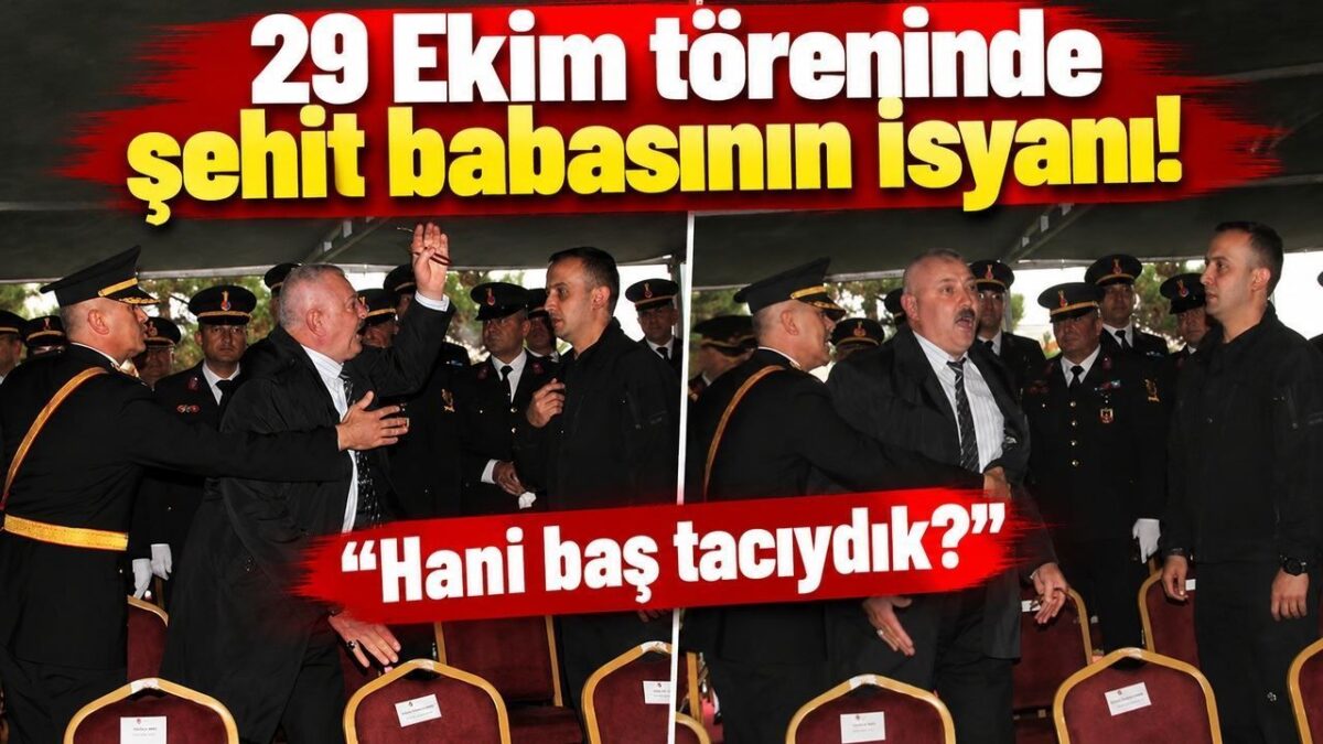 29 Ekim töreninde şehit babasının isyanı: “Hani baş tacıydık?”