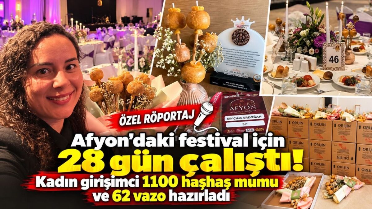 Afyon'daki festival için 28 gün çalıştı! Kadın girişimci 1100 haşhaş mumu ve 62 vazo hazırladı