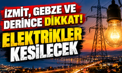 İzmit, Gebze ve Derince Dikkat! Elektrikler Kesilecek